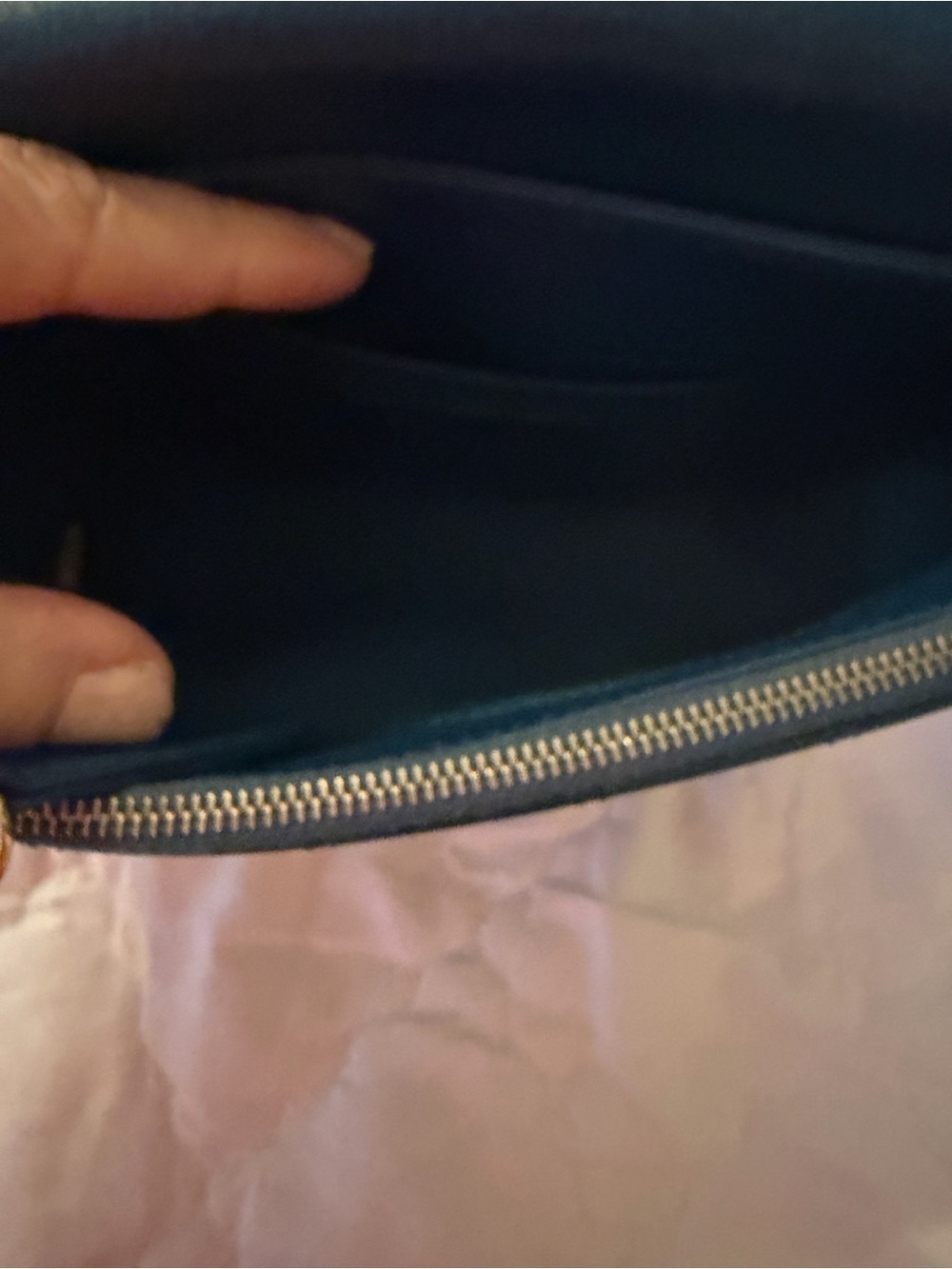 CHANEL Small Coco Curve Flap Bag - Teal/Deep Blue with Gold Hardware - Picture 6 of 10